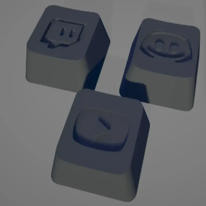 discord twitch youtube keycaps