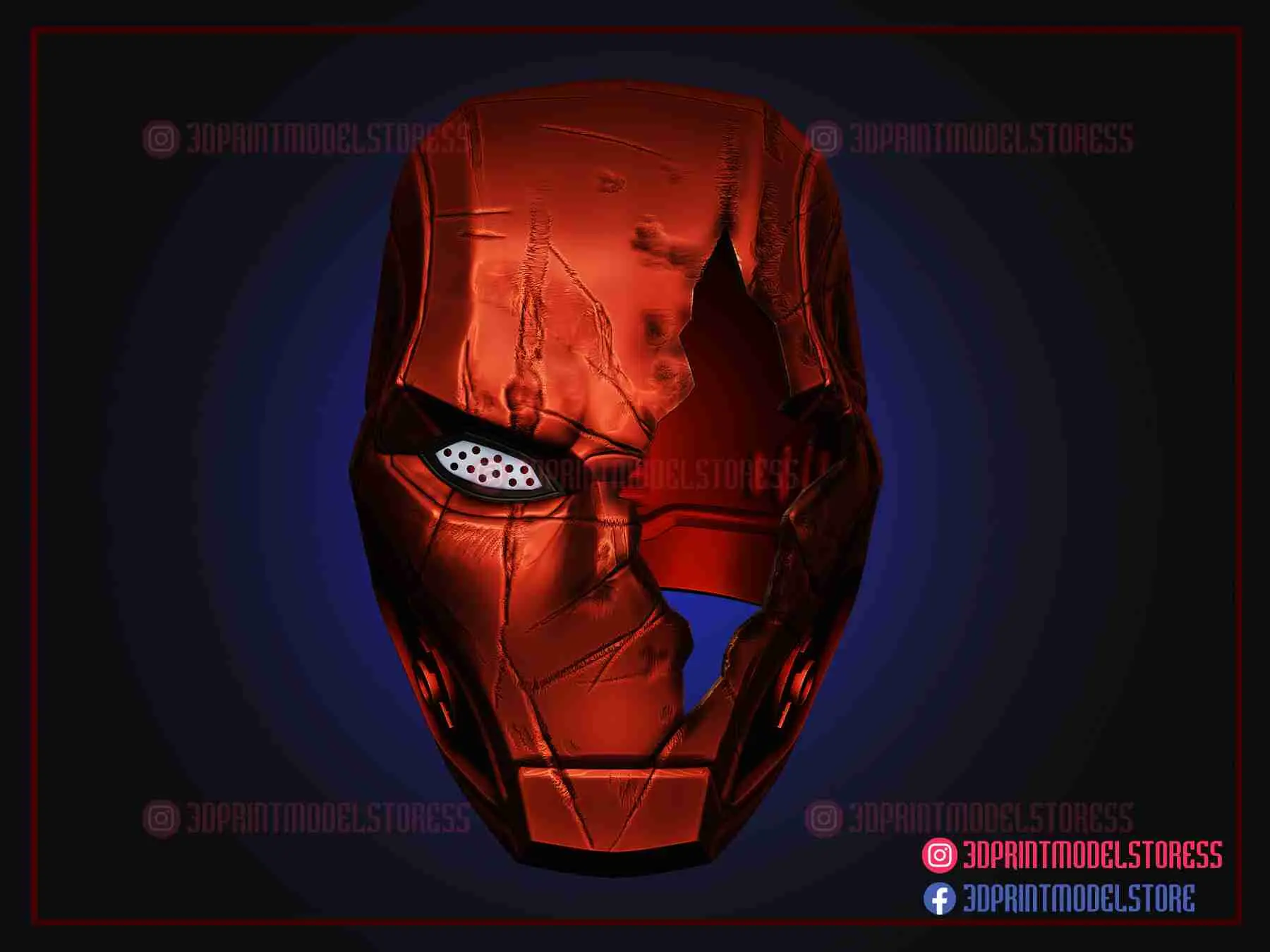 Red Hood Helmet - Titans Battle Damage Helmet Cosplay