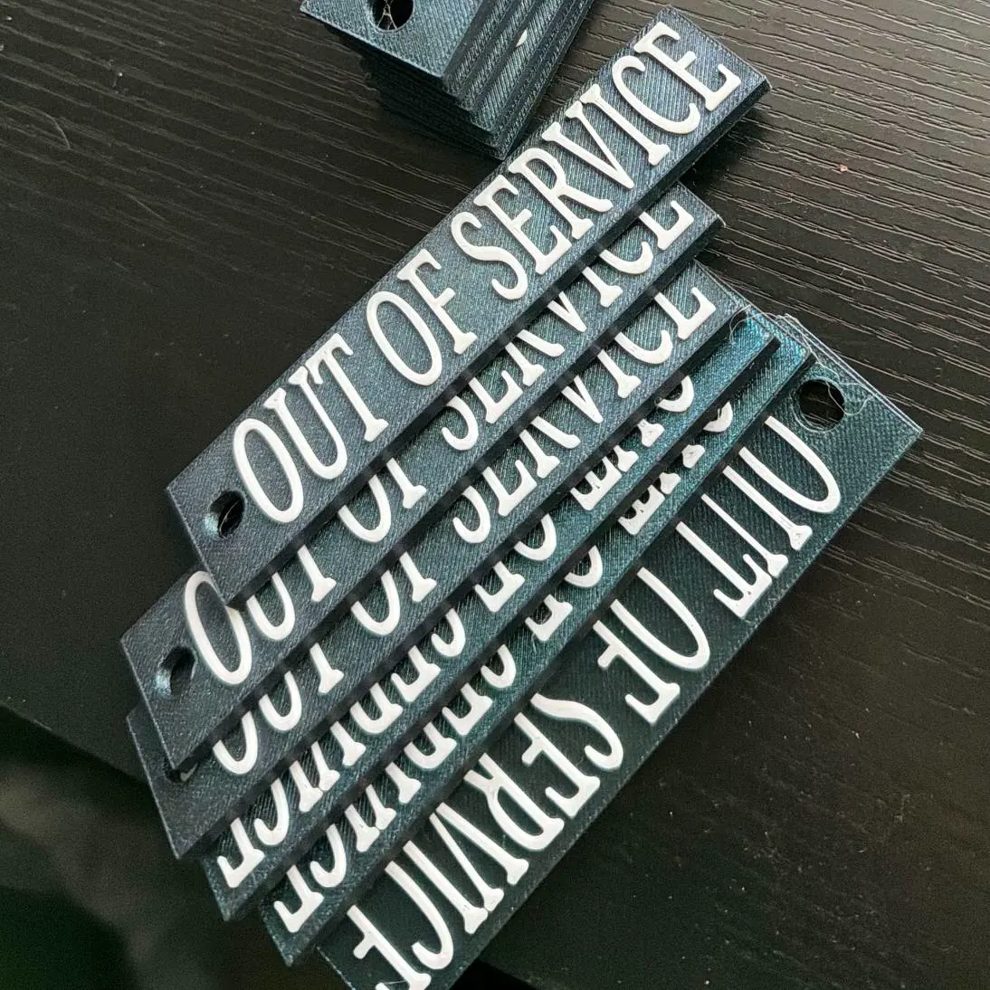 Out Of Service Tags - Designed to be used with a carabiner.