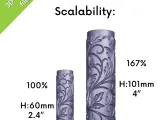 Texture Rollers for clay, Vine patterns, botanical, leaf-5