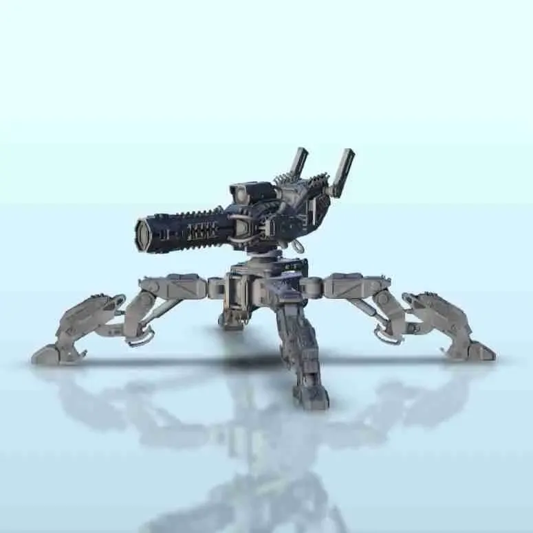 Man-portable Sci-Fi laser gun on bipod (5) - sci-fi science