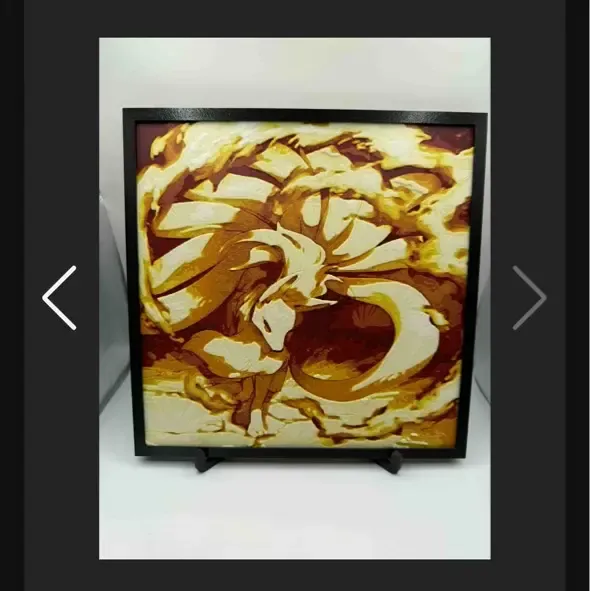 Hueforge Ninetails Art + frame