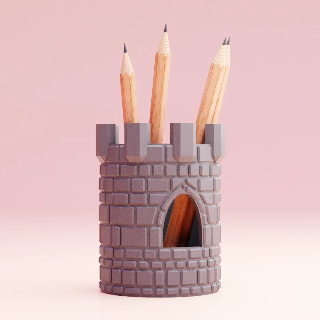 pencil holder castle
