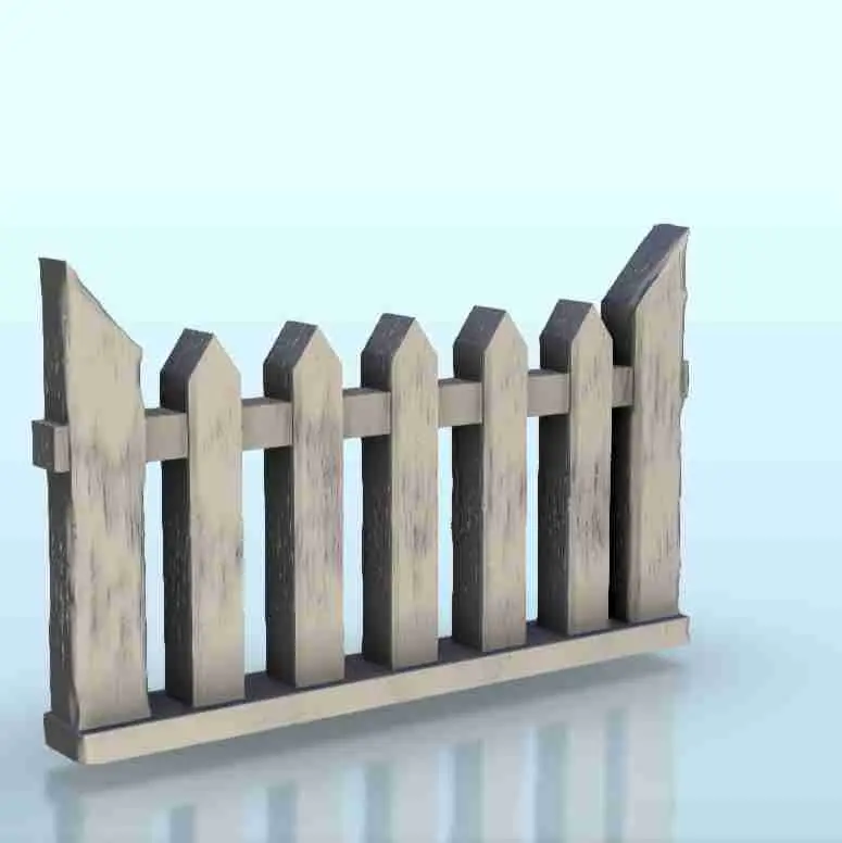 Set of fences (2) - scenery medieval miniatures warhammer