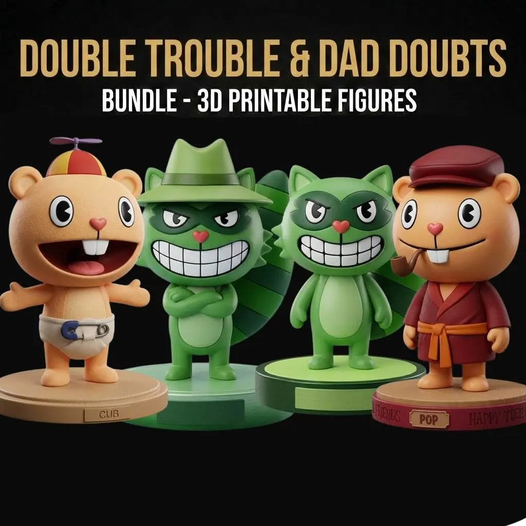 3D Printer Files | 3MF File | Cub Lifty Shifty Pop | Happy Tree