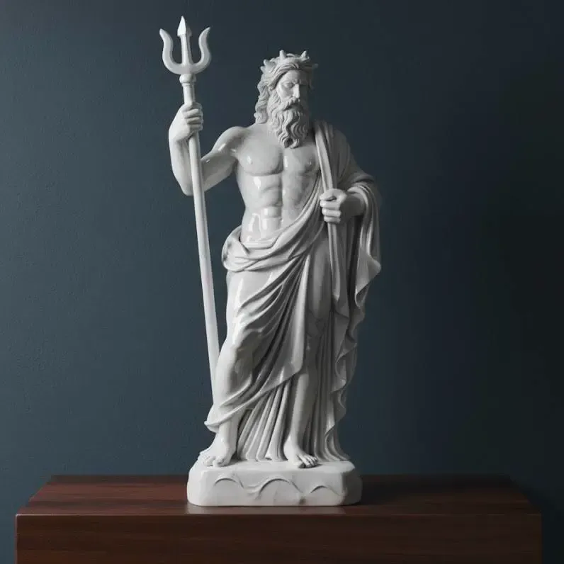 statue of Poseidon, god of the seas