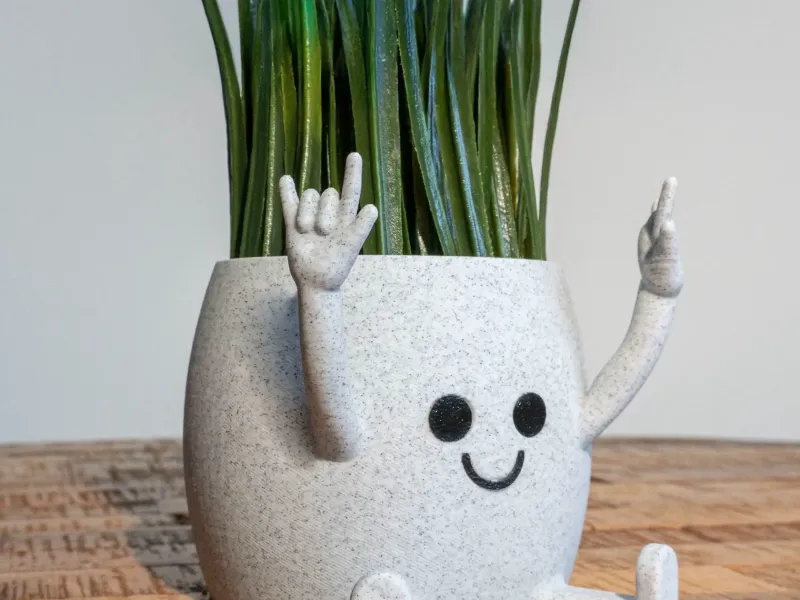 Happy Sitting Pot Rock N Roll Hand