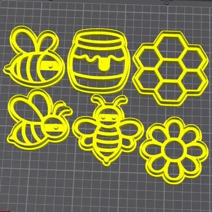 3D Printer Files | 3MF File | bee Cookie Cutter Set – 3D Printable STL ...