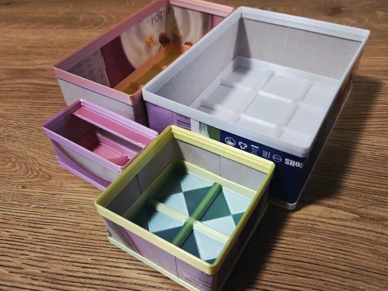 Cardboard Gridfinity Bins With Label Option