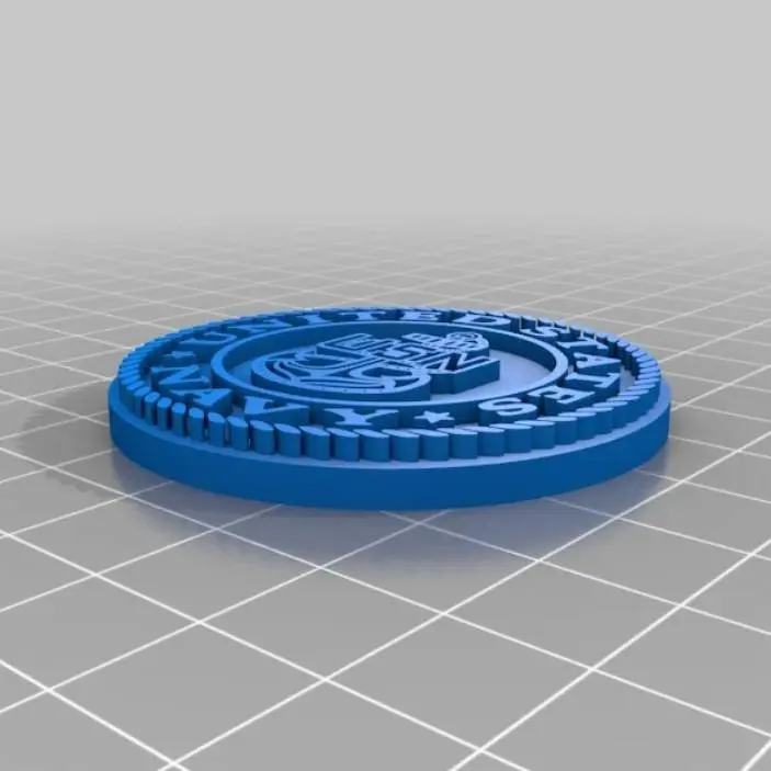 USN Navy Chief challenge coin by person4u on Thingiverse