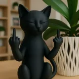 Middle finger cat