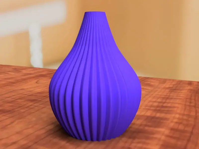 Ribbed vase