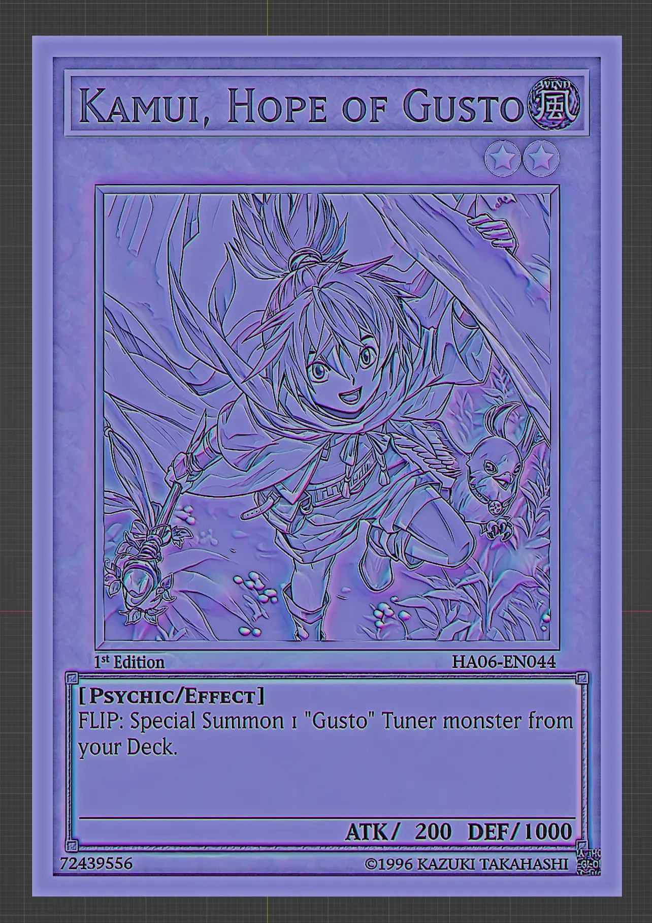 Other STL Download - KAMUI,HOPE OF GUSTO - YUGIOHby Wsonuchiha3D