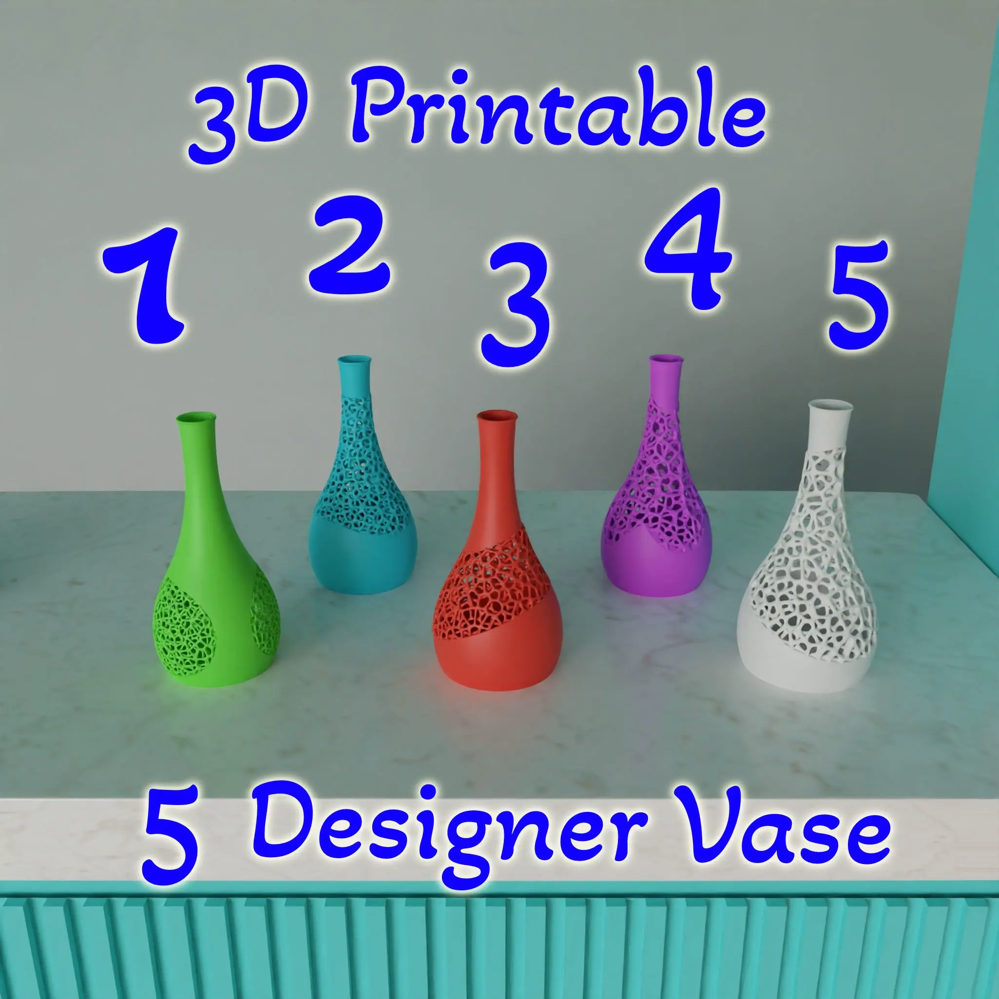 Voronoi Vase Bundle (High resolution) | 3D models download | Creality Cloud