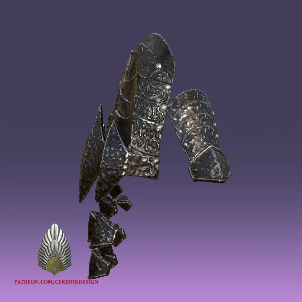 Sauron Mano Armadura señor de los anillos 3D DIGITAL DOWNLOAD