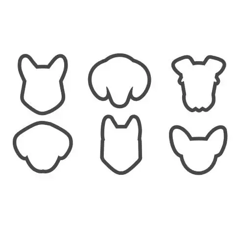Dog Cookie Cutters Set Of 6