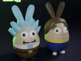 Rick and Morty shaped Easter egg container-6