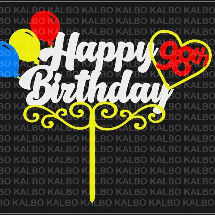 Happy 98th Birthday Cake Topper