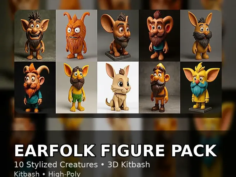 Earfolk Buddies — Whimsical Big-Ears Character Collection