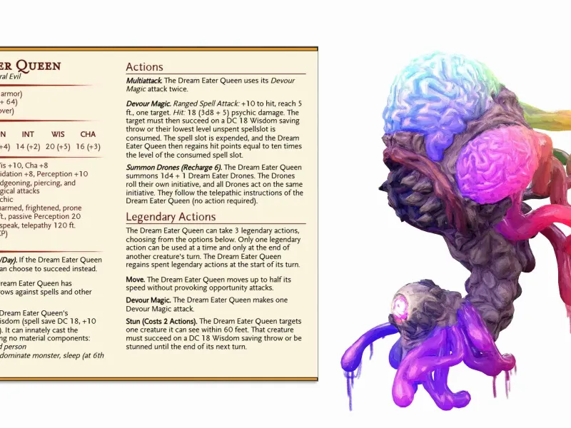 Devorador de Sonhos - Rainha - Litorais Estranhos - Suportado - Ilustrado