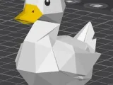Multi coloured Low poly Duck-0