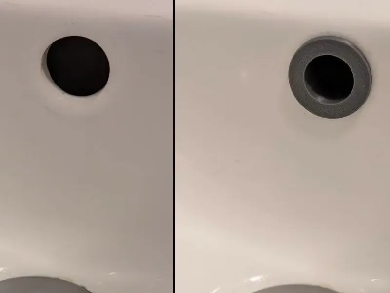 Sink overflow hole cover