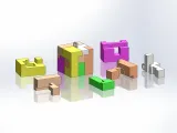 Puzzle Cube Keychain-6