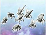 Set of seven alien creatures on legs (33) - miniatures figur-0