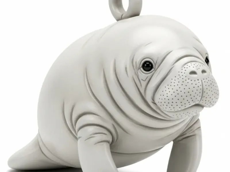 Chaveiro filhote de peixe boi / manatee