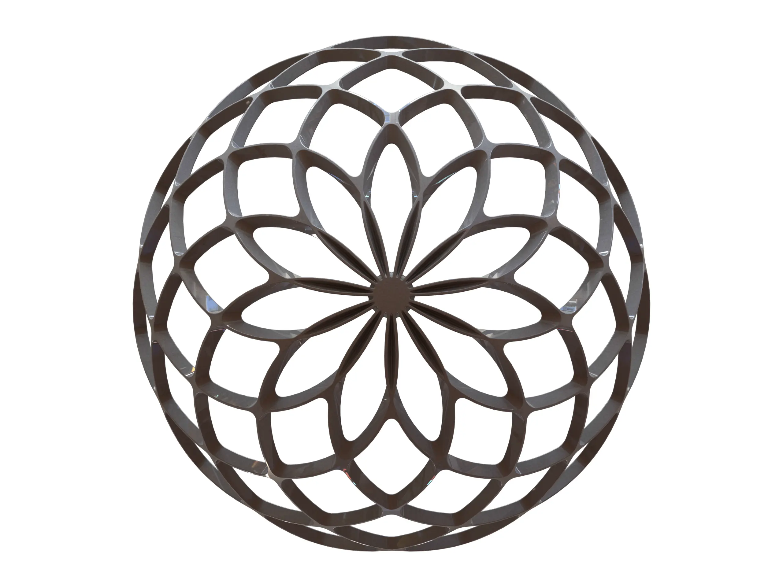 Wireframe Shape Geo Complex Twisted Sphere