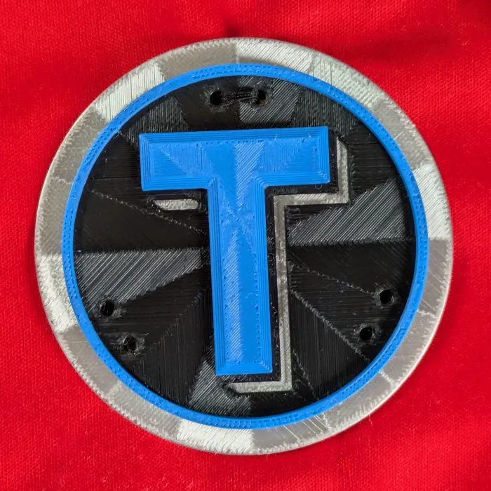 3D Printer Files | 3MF File | T Letter Badge - Embossed | Creality Cloud