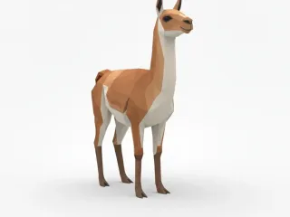 Low Poly Guanaco