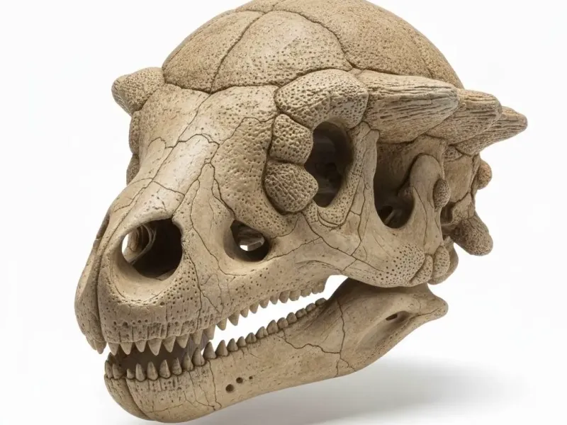 scanned Pachycephalosaurus fossil.