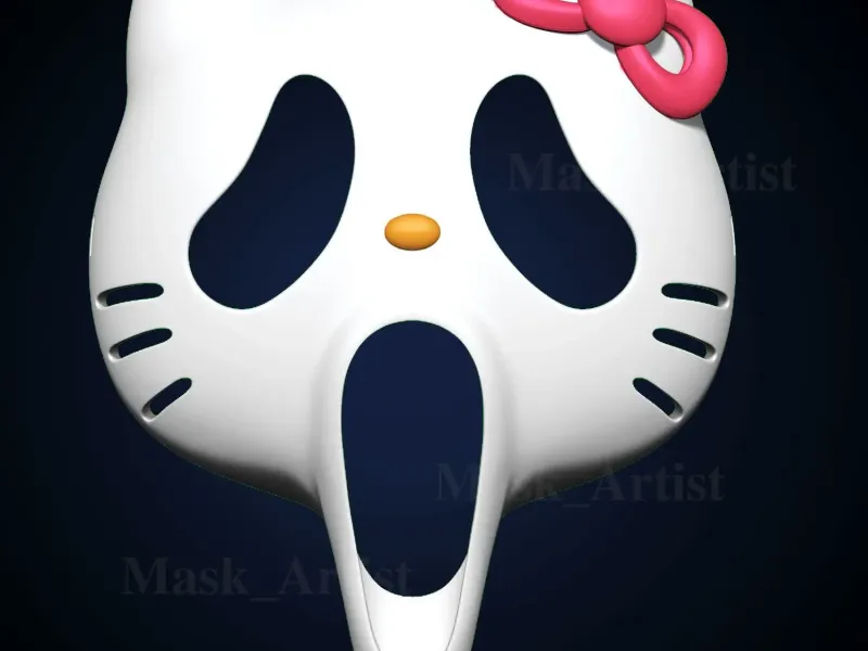 hello kitty ghostFace mask