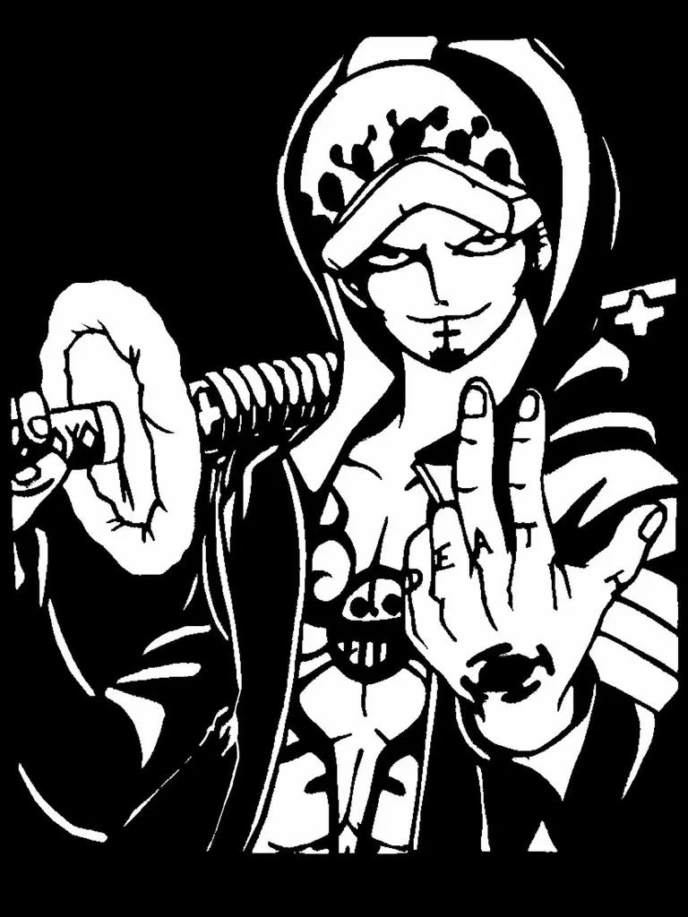 Trafalgar D. Water Law stencil 2