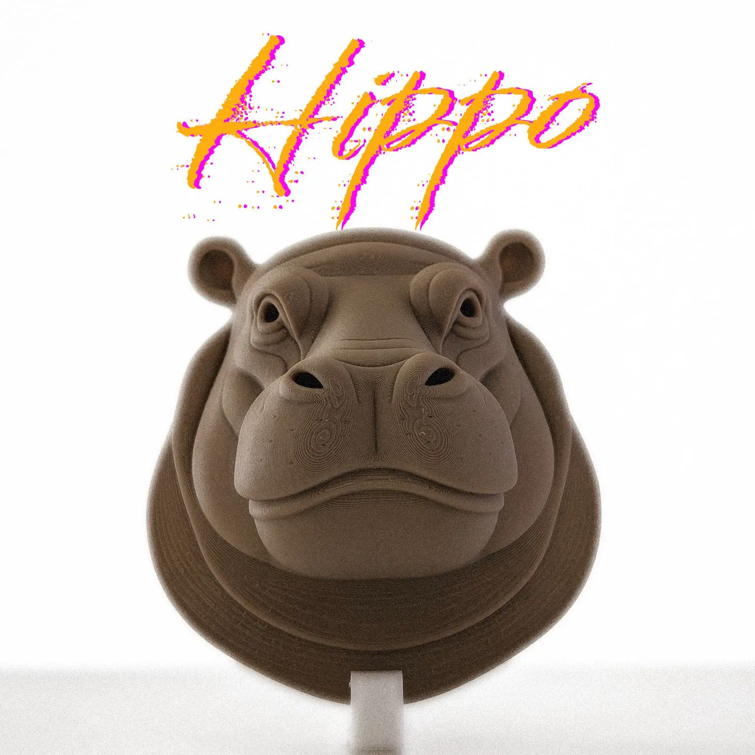 Hippo Head - Wall Sculpture