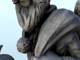 Alien Santa Claus with gun, beard and tentacle hood (17) (+-8