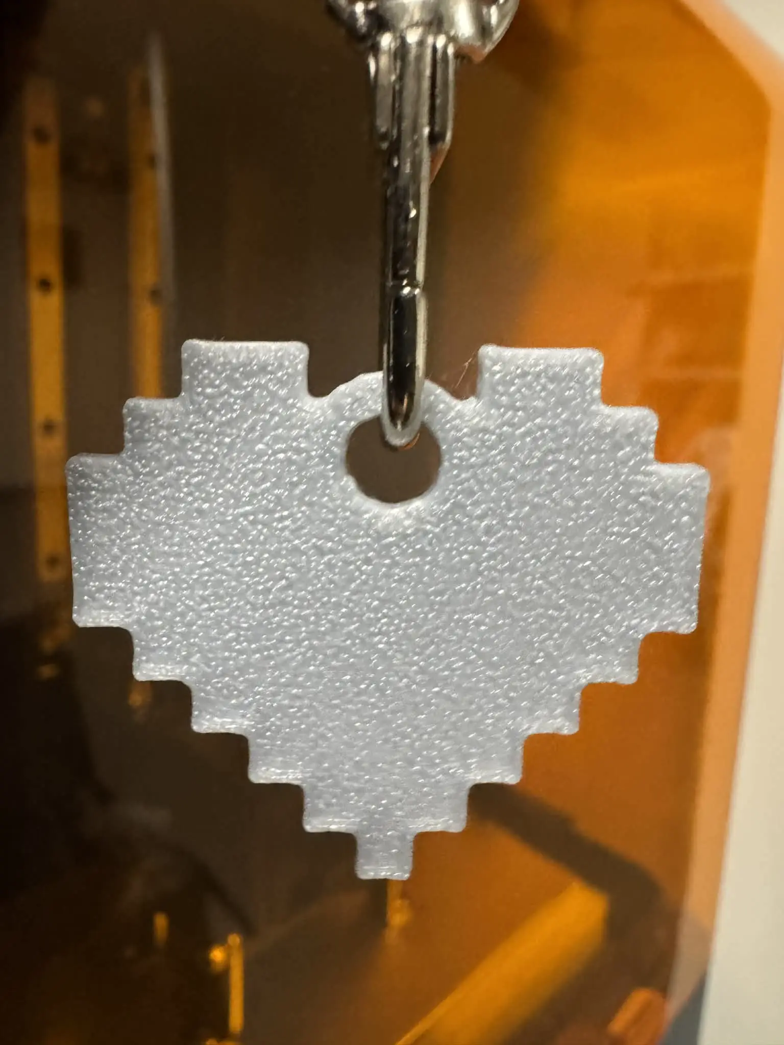 Checkered Cute Heart Keychain