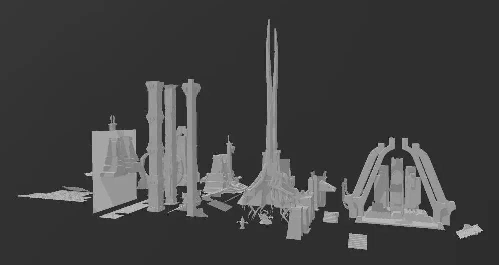 necron terrain mesh dump