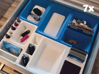 7x Storage Boxes Modular