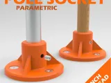 Pole Socket - Pole holder (metric - parametric)-0