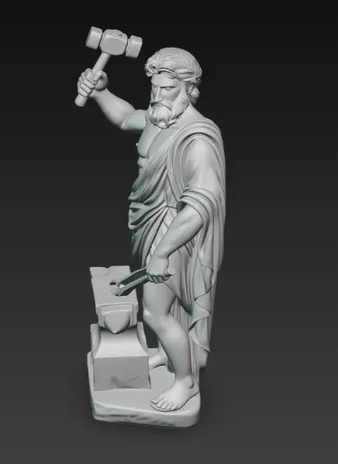 statue of the Greek god Hephaestus