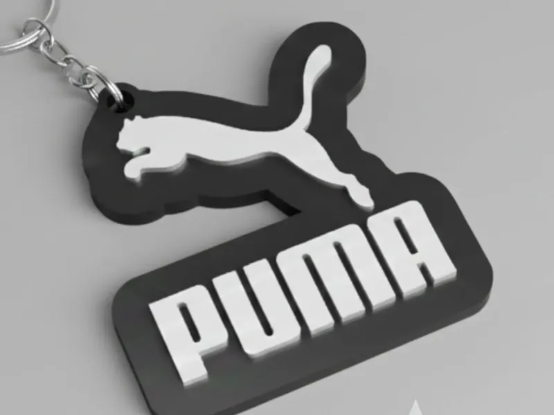 Puma logo keychain