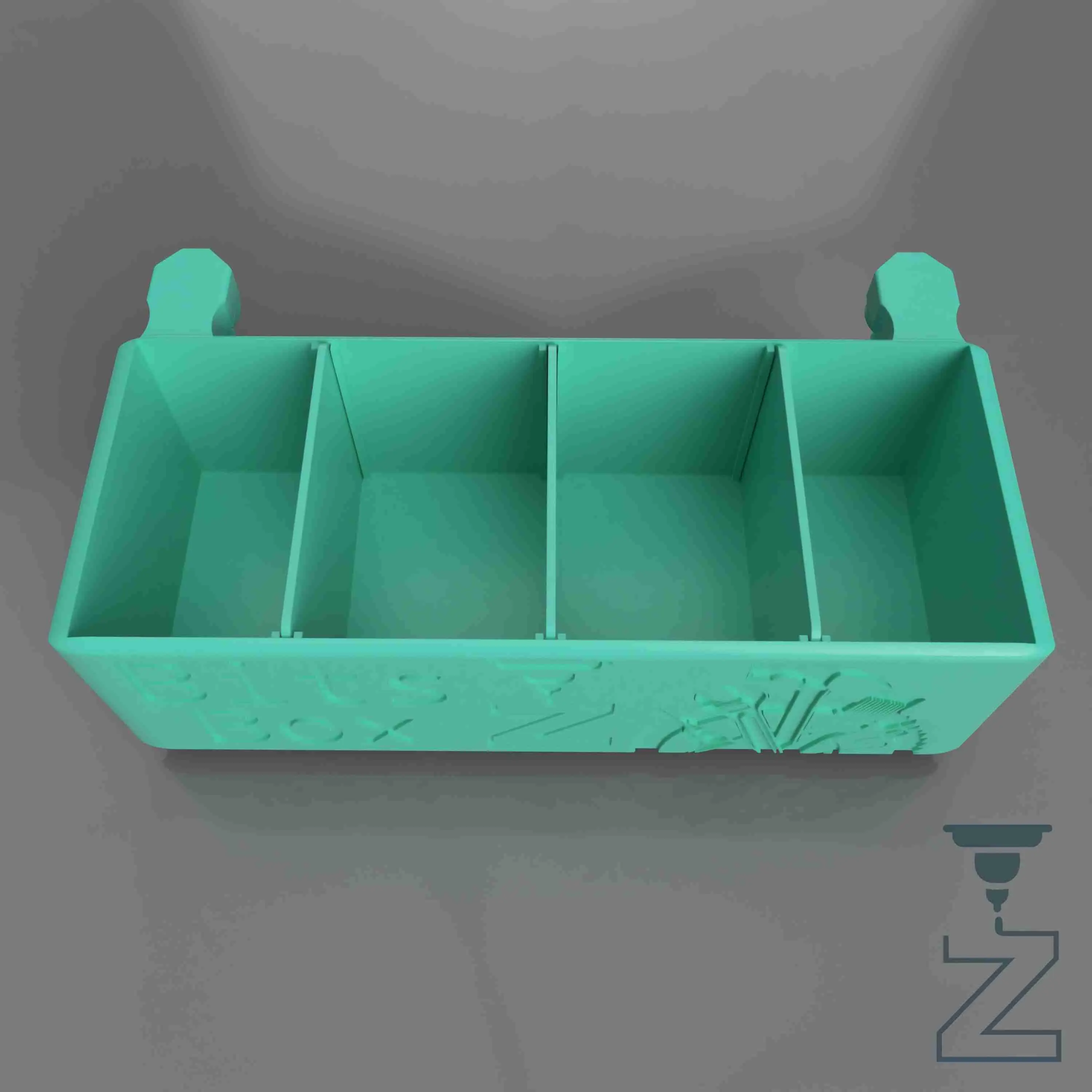 Bits Box - Un conteneur de rangement pratique monté sur le bureau + des séparateurs