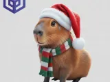 christmas capybara-0