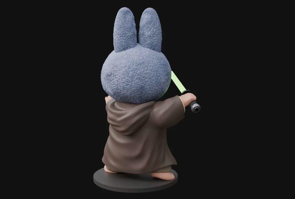 Labubu Jedi or Sith Star Wars Fan Art