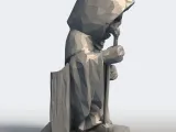 Low Poly Halloween Ghost - Geometric Ghost Figure-9