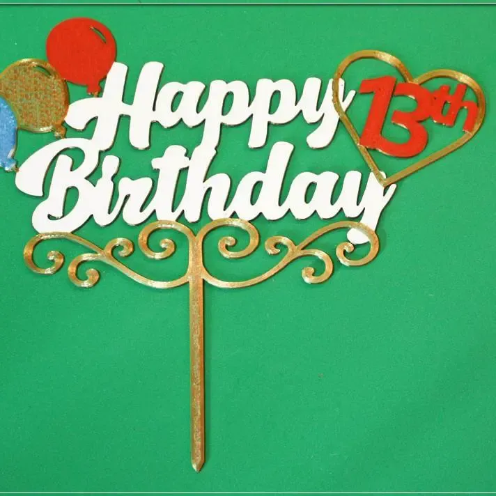 Happy 13th Birthday Cake Topper