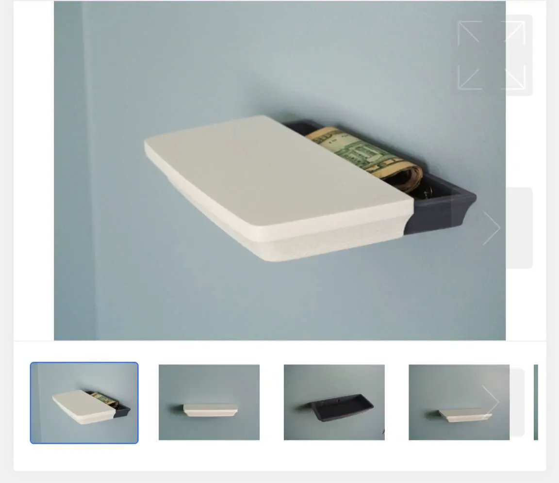 floating shelf with secret draw 