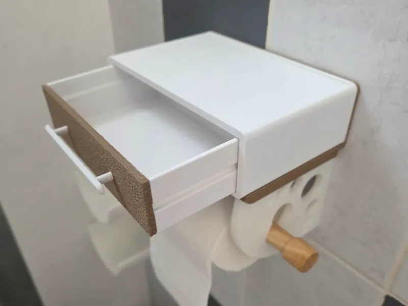 Porte rouleau toilette avec tiroir